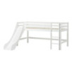 Lit mi-hauteur Hoppekids ECO Dream 70x190 cm avec toboggan, Blanc