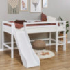 Lit mi-hauteur Hoppekids ECO Dream 70x190 cm avec toboggan, Blanc