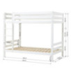 Lit superposé de luxe ECO Hoppekids 120x200 cm, Blanc