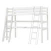 Lit MEGA de luxe ECO Hoppekids 90x200cm avec échelle inclinée, module de détente et bureau, Blanc