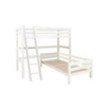 Lit superposé ECO Luxe Hoppekids Angle 90x200cm avec échelle inclinée, Blanc