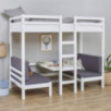 Lit superposé JUMBO Hoppekids ECO Dream avec table 90x200 cm, Blanc Lit superposé JUMBO Hoppekids ECO Dream avec table 90x200 cm, Blanc