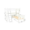 Lit superposé de luxe ECO Hoppekids angle 90x200cm avec échelle inclinée, cadre à lattes flexible, blanc