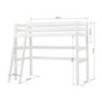 Lit mezzanine écologique Hoppekids de luxe 90x200 cm avec échelle inclinée, cadre à lattes flexible, blanc Lit mezzanine écologique Hoppekids de luxe 90x200 cm avec échelle inclinée, cadre à lattes flexible, blanc