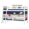 Lit superposé ECO de luxe Hoppekids 90x200 cm avec deux barrières de lit et échelle inclinée, cadre à lattes flexible, blanc Lit superposé ECO de luxe Hoppekids 90x200 cm avec deux barrières de lit et échelle inclinée, cadre à lattes flexible, blanc