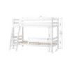 Lit superposé ECO de luxe Hoppekids 90x200 cm avec deux barrières de lit et échelle inclinée, cadre à lattes flexible, blanc Lit superposé ECO de luxe Hoppekids 90x200 cm avec deux barrières de lit et échelle inclinée, cadre à lattes flexible, blanc