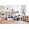 Lit superposé de luxe ECO Hoppekids 90x200 cm avec deux barrières de lit, cadre à lattes flexible, blanc Lit superposé de luxe ECO Hoppekids 90x200 cm avec deux barrières de lit, cadre à lattes flexible, blanc