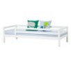 Lit junior écologique Hoppekids de luxe avec rampe de lit 3/4 90x200 cm, cadre à lattes flexible, blanc Lit junior écologique Hoppekids de luxe avec rampe de lit 3/4 90x200 cm, cadre à lattes flexible, blanc