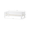 Lit junior écologique Hoppekids de luxe avec rampe de lit 3/4 90x200 cm, cadre à lattes flexible, blanc Lit junior écologique Hoppekids de luxe avec rampe de lit 3/4 90x200 cm, cadre à lattes flexible, blanc