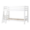 Lit superposé ECO de luxe Hoppekids 90x200cm avec échelle inclinée, cadre à lattes flexible, blanc Lit superposé ECO de luxe Hoppekids 90x200cm avec échelle inclinée, cadre à lattes flexible, blanc