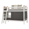 Lit superposé ECO de luxe Hoppekids 90x200cm avec échelle inclinée, cadre à lattes flexible, blanc Lit superposé ECO de luxe Hoppekids 90x200cm avec échelle inclinée, cadre à lattes flexible, blanc