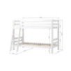 Lit superposé ECO de luxe Hoppekids 90x200cm avec échelle inclinée, cadre à lattes flexible, blanc Lit superposé ECO de luxe Hoppekids 90x200cm avec échelle inclinée, cadre à lattes flexible, blanc