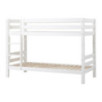 Lit superposé de luxe ECO Hoppekids 90x200 cm, cadre à lattes flexible, blanc