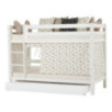 Lit superposé de luxe ECO Hoppekids 90x200 cm, cadre à lattes flexible, blanc