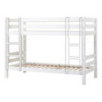 Lit superposé de luxe ECO Hoppekids 90x200 cm, cadre à lattes flexible, blanc