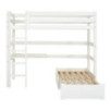 Lit de luxe ECO MEGA pour enfants 90x200cm avec module de salon et bureau, cadre à lattes flexible, blanc Lit de luxe ECO MEGA pour enfants 90x200cm avec module de salon et bureau, cadre à lattes flexible, blanc