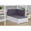 Lit de luxe ECO MEGA pour enfants 90x200cm avec module de salon et bureau, cadre à lattes flexible, blanc Lit de luxe ECO MEGA pour enfants 90x200cm avec module de salon et bureau, cadre à lattes flexible, blanc