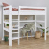 Lit de luxe ECO MEGA pour enfants 90x200cm avec module de salon et bureau, cadre à lattes flexible, blanc Lit de luxe ECO MEGA pour enfants 90x200cm avec module de salon et bureau, cadre à lattes flexible, blanc