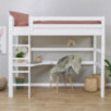 Lit de luxe ECO MEGA pour enfants 90x200cm avec module de salon et bureau, cadre à lattes flexible, blanc Lit de luxe ECO MEGA pour enfants 90x200cm avec module de salon et bureau, cadre à lattes flexible, blanc