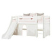 Lit mi-hauteur ECO Luxury 90x200cm avec toboggan, cadre à lattes flexible, blanc Lit mi-hauteur ECO Luxury 90x200cm avec toboggan, cadre à lattes flexible, blanc