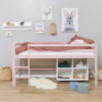 Lit mi-hauteur Hoppekids ECO Dream My Color 90x200cm, Rose Pâle