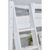 Lit mezzanine ECO de luxe Hoppekids 90x200cm avec échelle inclinée, Blanc