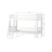 Lit superposé ECO de luxe Hoppekids 90x200 cm avec deux barrières de lit et échelle inclinée, blanc. Lit superposé ECO de luxe Hoppekids 90x200 cm avec deux barrières de lit et échelle inclinée, blanc.