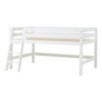Lit demi-haut de luxe Hoppekids ECO 120x200 cm avec échelle inclinée, blanc Lit demi-haut de luxe Hoppekids ECO 120x200 cm avec échelle inclinée, blanc