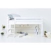 Lit demi-haut de luxe Hoppekids ECO 120x200 cm avec échelle inclinée, blanc Lit demi-haut de luxe Hoppekids ECO 120x200 cm avec échelle inclinée, blanc