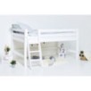 Lit demi-haut de luxe Hoppekids ECO 120x200 cm avec échelle inclinée, blanc Lit demi-haut de luxe Hoppekids ECO 120x200 cm avec échelle inclinée, blanc