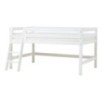 Lit demi-haut de luxe Hoppekids ECO 120x200 cm avec échelle inclinée, blanc Lit demi-haut de luxe Hoppekids ECO 120x200 cm avec échelle inclinée, blanc