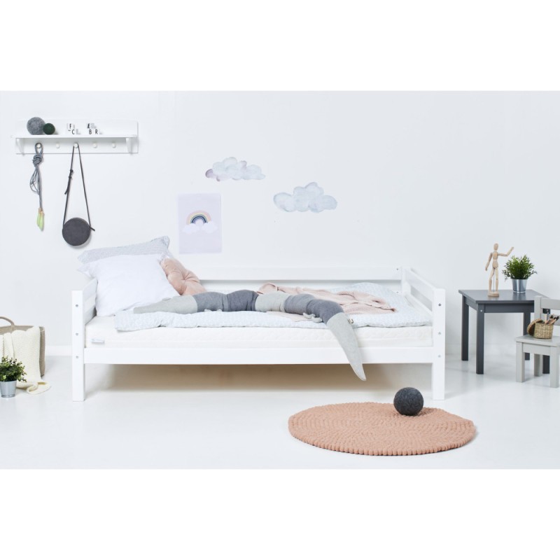 Lit junior ECO Luxury Hoppekids avec dossier 120x200 cm, Blanc