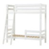 Lit superposé de luxe Hoppekids ECO avec échelle inclinée et 1/2 barrière de lit 70x160 cm, Blanc Lit superposé de luxe Hoppekids ECO avec échelle inclinée et 1/2 barrière de lit 70x160 cm, Blanc