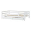 Lit junior de luxe Hoppekids ECO 120x200 cm avec 1/2 barrière de lit, blanc Lit junior de luxe Hoppekids ECO 120x200 cm avec 1/2 barrière de lit, blanc