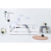 Lit junior de luxe Hoppekids ECO 120x200 cm avec 1/2 barrière de lit, blanc Lit junior de luxe Hoppekids ECO 120x200 cm avec 1/2 barrière de lit, blanc