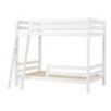 Lit superposé de luxe Hoppekids ECO avec échelle inclinée et 1/2 barrière de lit 120x200 cm, Blanc Lit superposé de luxe Hoppekids ECO avec échelle inclinée et 1/2 barrière de lit 120x200 cm, Blanc