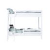 Lit superposé de luxe Hoppekids ECO avec échelle inclinée et 1/2 barrière de lit 120x200 cm, Blanc Lit superposé de luxe Hoppekids ECO avec échelle inclinée et 1/2 barrière de lit 120x200 cm, Blanc