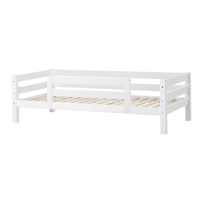 Lit junior Hoppekids ECO Luxury 90x200 cm avec 1/2 barrière de lit, Blanc