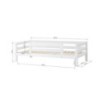 Lit junior Hoppekids ECO Luxury 90x200 cm avec 1/2 barrière de lit, Blanc Lit junior Hoppekids ECO Luxury 90x200 cm avec 1/2 barrière de lit, Blanc