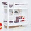 Lit superposé ECO de luxe Hoppekids avec échelle et 1/2 barrière de lit 70x160 cm, Blanc Lit superposé ECO de luxe Hoppekids avec échelle et 1/2 barrière de lit 70x160 cm, Blanc