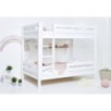 Lit superposé de luxe ECO Hoppekids avec échelle et 1/2 barrière de lit 120x200 cm, Blanc Lit superposé de luxe ECO Hoppekids avec échelle et 1/2 barrière de lit 120x200 cm, Blanc