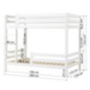 Lit superposé de luxe ECO Hoppekids avec échelle et 1/2 barrière de lit 120x200 cm, Blanc Lit superposé de luxe ECO Hoppekids avec échelle et 1/2 barrière de lit 120x200 cm, Blanc