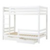 Lit superposé de luxe ECO Hoppekids avec échelle et 1/2 barrière de lit 120x200 cm, Blanc Lit superposé de luxe ECO Hoppekids avec échelle et 1/2 barrière de lit 120x200 cm, Blanc