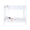 Lit superposé de luxe ECO Hoppekids avec échelle et 1/2 barrière de lit 120x200 cm, Blanc Lit superposé de luxe ECO Hoppekids avec échelle et 1/2 barrière de lit 120x200 cm, Blanc