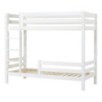 Lit superposé de luxe ECO Hoppekids avec échelle et 1/2 barrière de lit 90x200 cm, Blanc Lit superposé de luxe ECO Hoppekids avec échelle et 1/2 barrière de lit 90x200 cm, Blanc