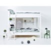 Lit superposé ECO de luxe Hoppekids avec échelle inclinée 120x200 cm, blanc