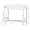 Lit superposé écologique de luxe Hoppekids avec échelle inclinée 90x200 cm, blanc Lit superposé écologique de luxe Hoppekids avec échelle inclinée 90x200 cm, blanc
