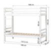 Lit superposé Hoppekids ECO Dream non divisible 70x160 cm, Blanc Lit superposé Hoppekids ECO Dream non divisible 70x160 cm, Blanc