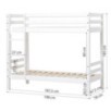 Lit superposé Hoppekids ECO Dream non divisible 70x190 cm, Blanc Lit superposé Hoppekids ECO Dream non divisible 70x190 cm, Blanc