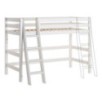 Lit mi-hauteur ECO Luxury Hoppekids 90x200 cm avec cadre à lattes flexible et échelle inclinée, blanc Lit mi-hauteur ECO Luxury Hoppekids 90x200 cm avec cadre à lattes flexible et échelle inclinée, blanc